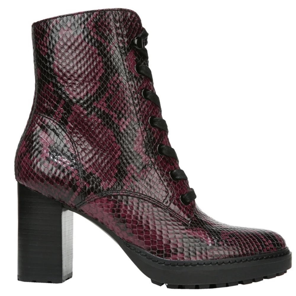 Naturalizer Black and Pink Moto Boots